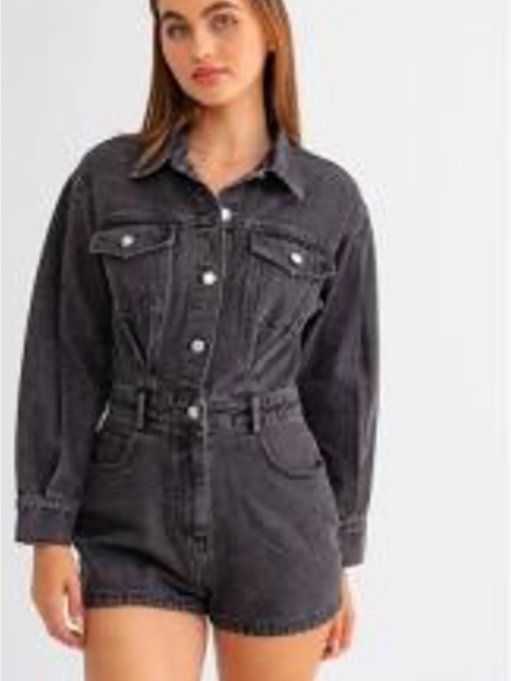 Le Lis Olive Green Utility Romper